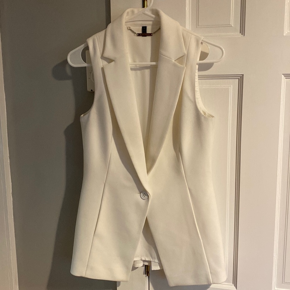 WHBM WHITE VEST